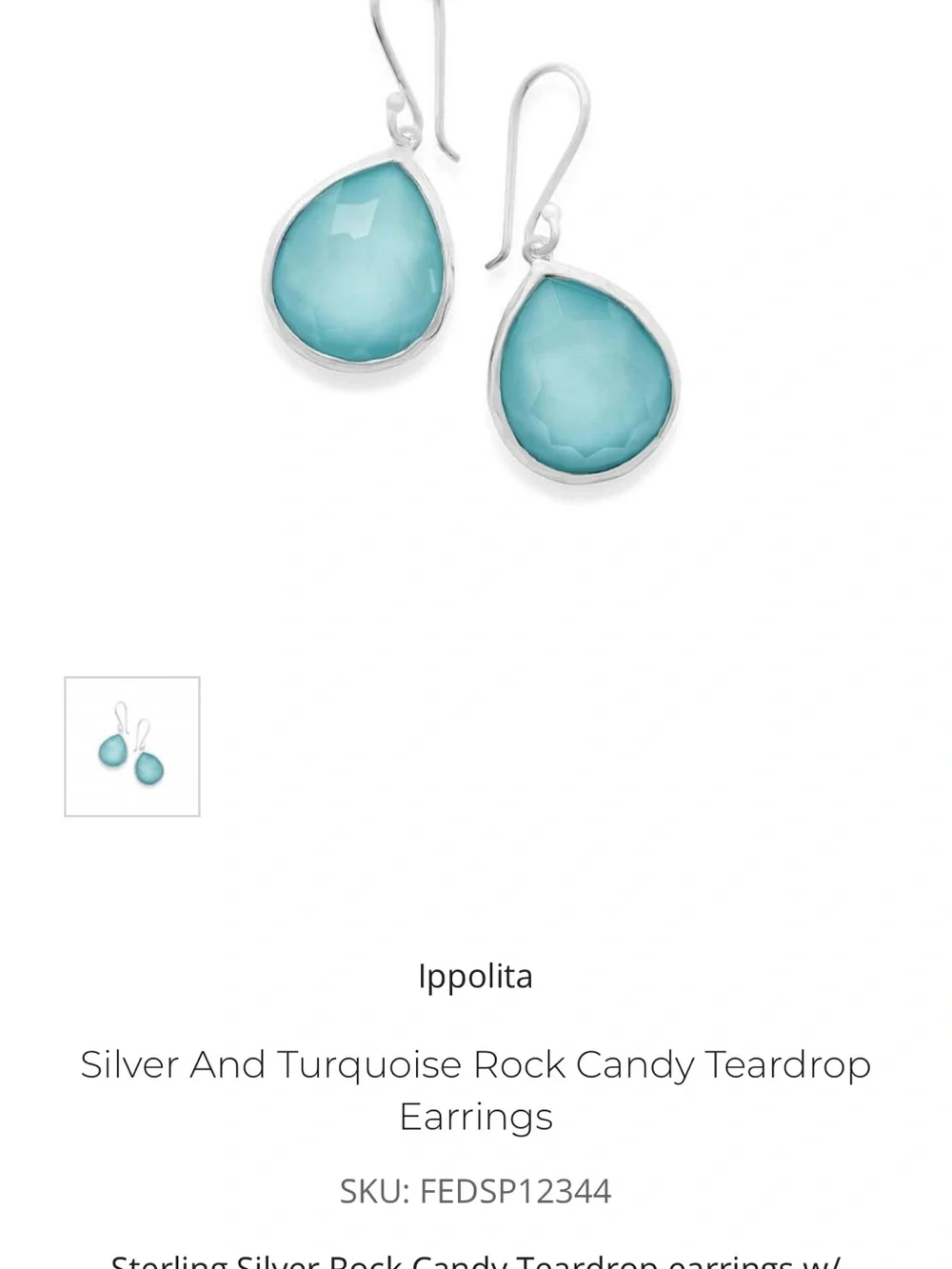Tiny Jewel Box Silver and Turquoise Earrings